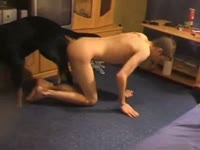 Big dog dick fucking a gay's butthole